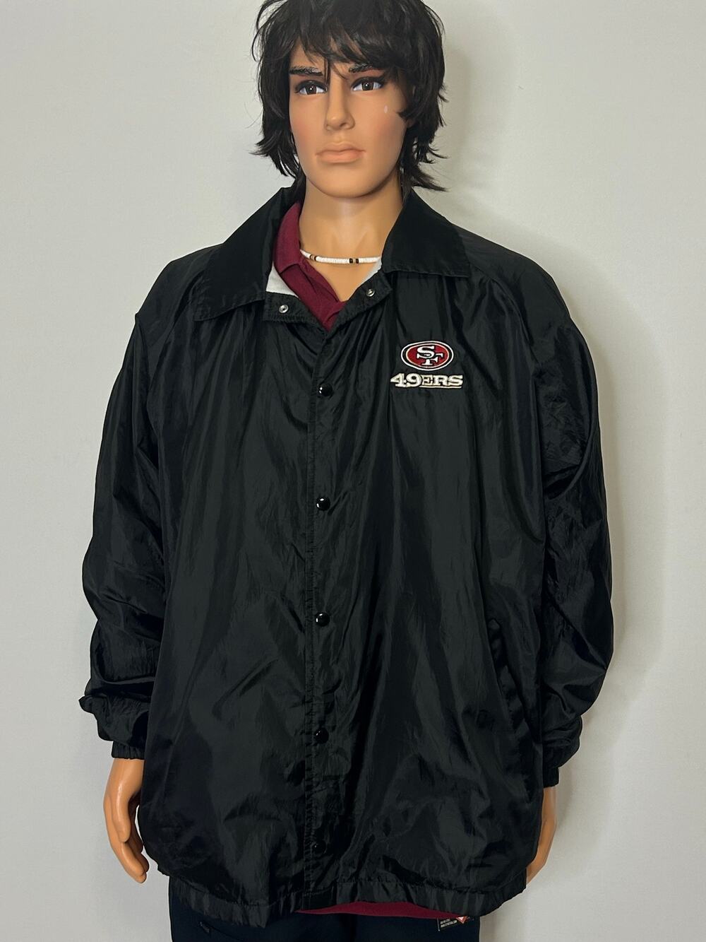 San Francisco 49ers Dunbrooke Windbreaker Jacket Men’s XXL Black NFL